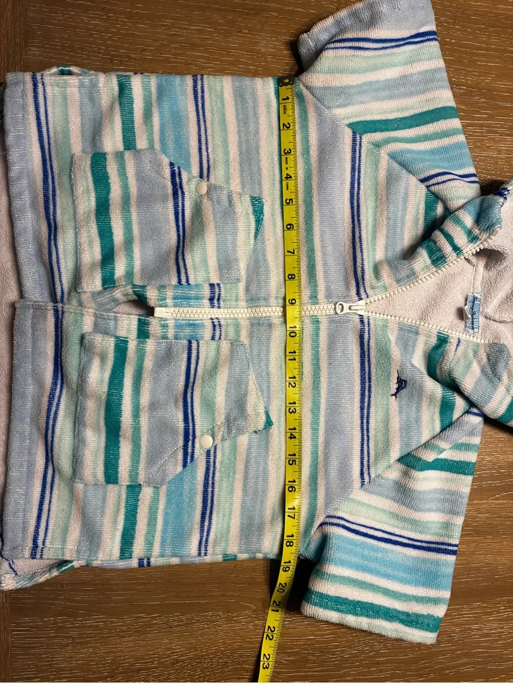 Tommy Bahama Toddler  Striped Hooded Zip-Up Swim Cover
